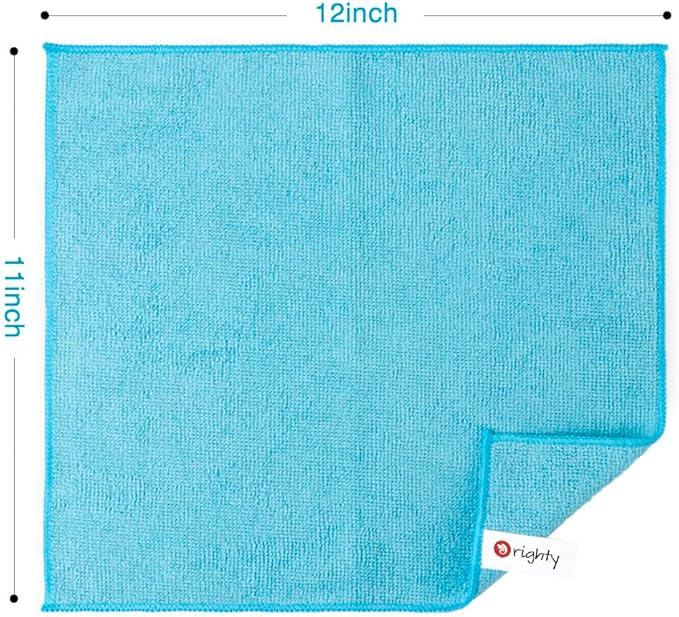 Orighty Microfiber Cleaning Cloth Pack of 24, Microfiber Towels for Cars, Highly Absorbent Car Cleaning Supplies, Lint Free Cloths Clean Rags for Car Care, House, Kitchen, 12x11 inch, Multicolor