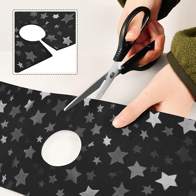 Kitchen Sink Splash Guard 2 PCS 14.7 Inch Sink Faucet Mat Splash Guard for Bathroom Countertop Water Absorbent Foldable Cuttable Soft Washable Cute Silver and Gray Stars