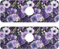 Purple Black Lotus Flower Kitchen Sink Splash Guard Sink Faucet Mat Faucet Handle Drip Catcher Drain Mats for Kitchen Bathroom Countertop Absorbent Dish Drying Pad 2Pack 14.7x5.4IN
