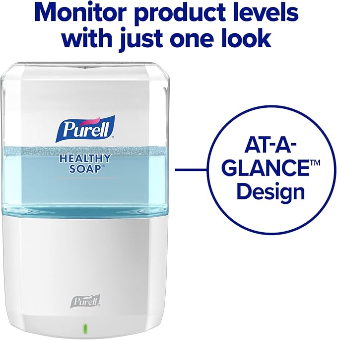 PURELL ES6 Automatic Hand Soap Dispenser, White, Compatible with 1200 mL PURELL ES6 Hand Soap Refills (Pack of 1) - 6430-01 - Manufactured by GOJO, Inc.
