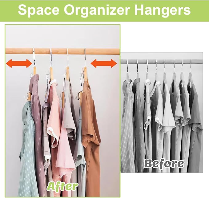 100 PCS Hanger Connector Hooks, Space Saving Cascading Hanger Hooks for Closet Organization, Heavy Duty Plastic Hanger Clips, Blue White Pink Green