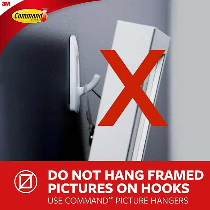 Command Clear Medium Wire Toggle Hooks, 20 Hooks and 24 Strips, Holds Up to 2 lb Each, Damage-Free Hanging for Stockings, Ornaments, Garland, Keys, Holiday Decor