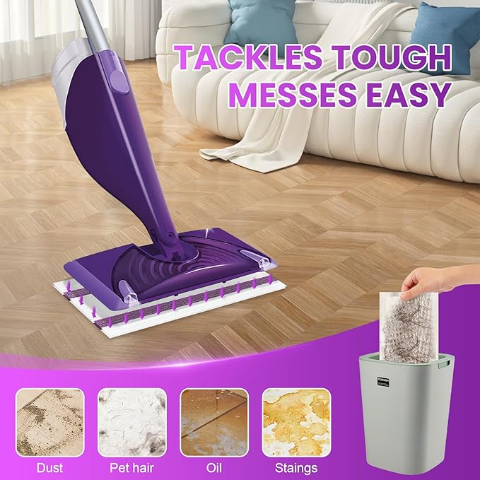 Wet Jet Refills Compatible with Swiffer Wet Pads Refills Hardwood Floor Cleaner Spray Mop Pad Refill, Bathroom Cleaning Supplies, Hardwood Floor Cleaner, Multi Surface，30 Count