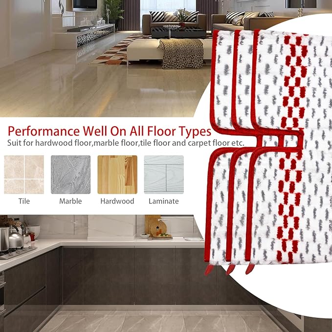 3 Packs Microfiber Spray Mop Pads Compatible with Promist MAX Reusable Spray Mop Refills for Oceda ProMist Dust Mop,Dual-Action Washable Flip Mop Pads Replacement for Dry Wet Floor Cleaning.