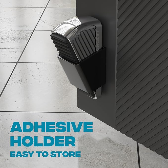Strongest Home 1-Pack XL Heavy Duty Door Stoppers for Bottom of Door - Durable Door Stop Wedge with Superior Grip, X-Large Rubber Door Stopper Wedge for Large Gaps & Any Surface, 5-Inch Long - Chrome