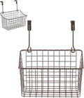Spectrum Medium Cabinet Door Wire Basket Grid Over Cabinet Organizer Bronze, Hanging Over Cabinet Door Storage Organizer Basket for Kitchen and Bath Cleaning Supplies Washcloths Hand Towels