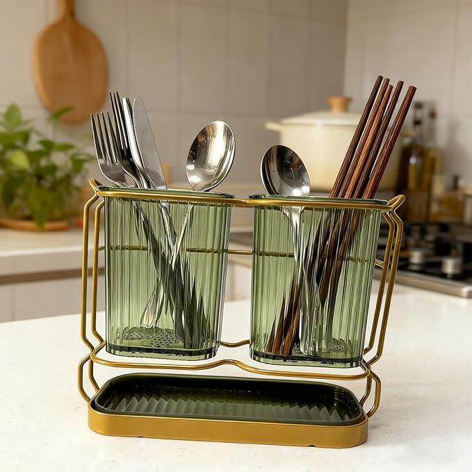 Christmas Green Toothbrush Holders for Bathrooms, 2 Cups Toothbrush Holders Wall Mounted, Bathroom Organizers and Storage, Bathroom Toothbrush Holder Set for Toothpaste Razors Toothbrush