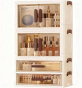 Makeup Organizer with Drawers & Compartments, Modular Stackable Cosmetic Skincare & Jewelry Storage Box, Vanity Organizer with Magnetic Closure for Bathroom, Office, Dorm