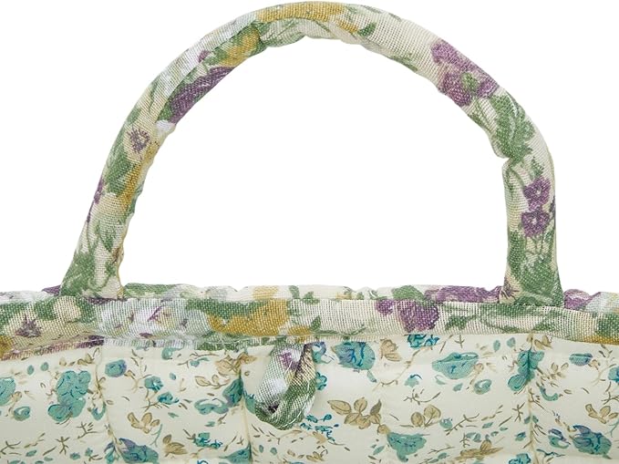 Boho Fabric Storage Basket, Large Capacity Laundry Basket, 12.2'' x 10.23'' x 10.23'' Collapsible Laundry Hamper with Easy Carry Handles (D Multi-Color 4, L)