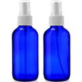 Sally's Organics Empty Blue Glass Small Portable Atomizer Spritzer, 2 Pack (4oz)