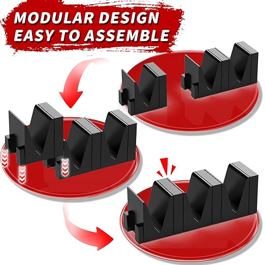 8Pcs Wrench Organizer Rack, Modular Toolbox Drawer Organizer for Ratchets & Sockets | No Assembly Needed, Interlocking Design Holds Combination Wrenches, Pliers, Files | Secure Tool Storage Solution