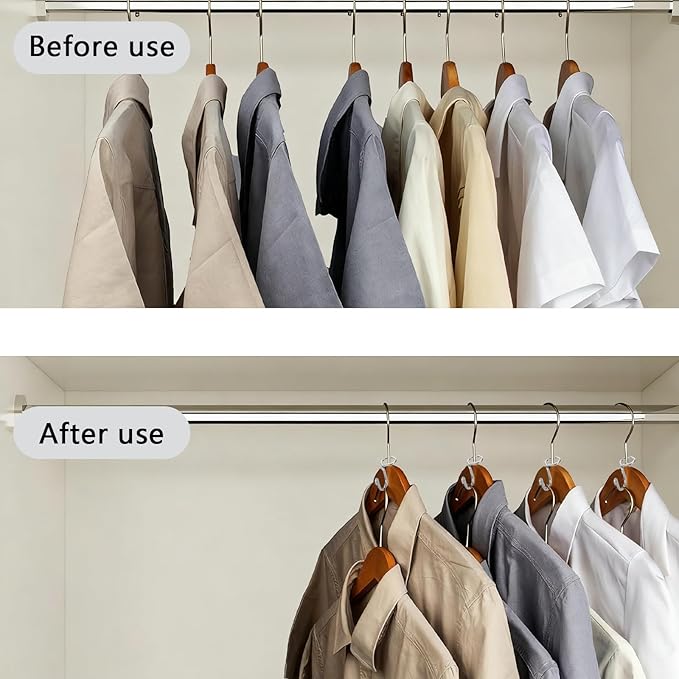 15 Pcs Hanger Hooks Extender Clothes Connector Space Saving Triangles for Hangers Connectors Extenders Closet Organizer Hooks Fits All Standard Hangers Maximize Wardrobe Space