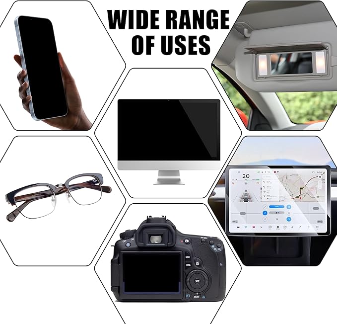 Car Screen Cleaner, Round Microfiber Touch Screen Cleaner Cloth, Reusable Automotive Screen Cleaning Pad Cloth Wipes for Dashboard Display Phones Tablet, Car Accessories