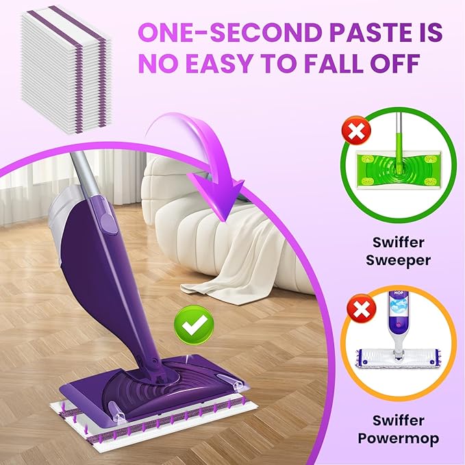Wet Jet Refills Compatible with Swiffer Wet Pads Refills Hardwood Floor Cleaner Spray Mop Pad Refill, Bathroom Cleaning Supplies, Hardwood Floor Cleaner, Multi Surface，30 Count