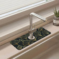 Sink Faucet Absorbing Mat Ginkgo Leaves Sink Splash Guard Drying Mat for Kitchen Bathroom Faucet Sinkmat 15.5"X5.5"