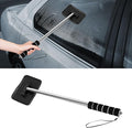 Car Windshield Cleaning Tool, Car Windshield Window Cleaner, Auto Glass Wiper Tool with Extendable Handle & Reusable Microfiber Pad, Universal Vehicle Cleaning Car Accessories (Black)