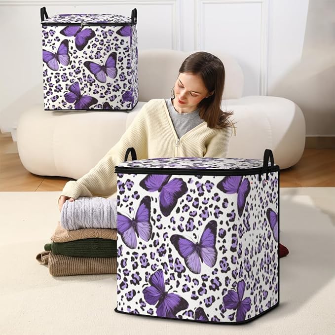 2pcs closet organizers and storage under bed,clothing blanket sweater sheet bedding comforter duvet quilt pillow toy storage bags with lids,dorm room essentials for containers 95L