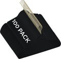 Simplify Slim Velvet Gold Hook Clothes Hangers 100 Pack | Non-Slip | Shirts | Suit | Pants | Dresses | Garments | Closet Storage & Organization | Durable | Black