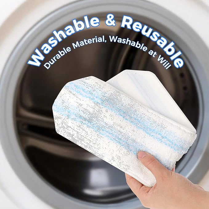 Mop Refills Compatible with O-Cedar H2prO Flat Mop System, 4 Pack Microfiber Mop Replacement Pads | Machine Washable & Reusable | 16 Inch | Designed for Hardwood Tile Laminate Floors