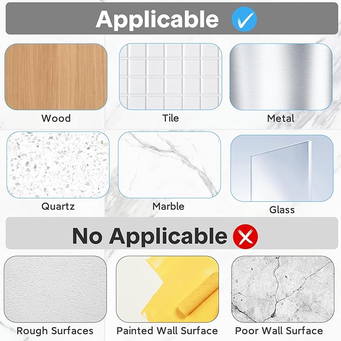 FEPTUASE Shower Caddy Adhesive Replacement, Transparent Strong Adhesive Hooks, No Drilling, Waterproof, for Shower Caddy, Bathroom Storage Shelves and Kitchen Racks (Single*12pcs)