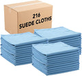 Arkwright Microfiber Suede Glass Cloths - (Case of 216) Absorbent Dish Drying Cloth, Bulk Cleaning Towel Set Perfect for Home, Kitchen, Gym, Cars, and Glass, 16 x 16 in, Blue