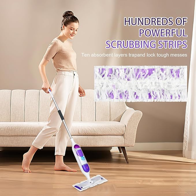 60 Pack Disposable Pads Refills Compatible with Swiffer Power Mop, for Swiffer Power Mop Refill, for All Floor Cleaning, Unscented & Thickened Pads