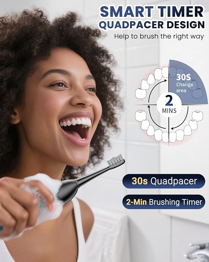 Electric Toothbrush with Water Flosser Combo in One - Sonic Flossing Toothbrushes for Teeth Cleaning, Rechargeable,Portable Cordless Water Flosser for Adults, 17oz Large Tank, 3 Modes & 5 Brush Heads