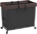320L Laundry Hamper with Wheels, 3 Section Large Rolling Laundry Basket Bag with Wheels, Clothes Hamper Cart for Laundry, Bedroom, Bathroom and Dorm