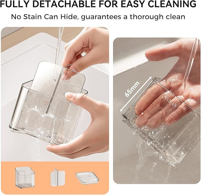 Toothbrush Holders for Bathrooms, 3 Slots Detachable Toothbrush Holder Wall Mounted with Divider, Removable Electric Tooth Brush and Toothpaste Holder Organizer for Bathroom Countertop/Kitchen/Office
