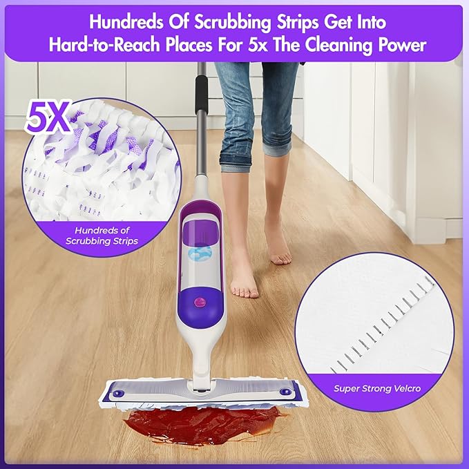20 Pack Disposable Mopping Pad Refills for Swiffer Power Mop, Power Mop Refills, Multi-Surface Replacement Powermop Kit for Wood Floor Cleaning