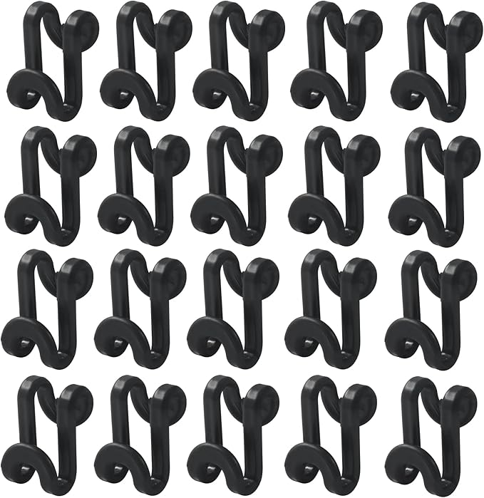 60 Pcs Black Clothes Hanger Connector Hooks - Space Saving Plastic Hooks for Velvet, Heavy Duty Hangers, Organize Closet with Stackable Transparent Cascading Hooks(60 Pack)