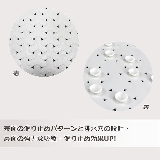 SafeLand- Non-Slip Bath, Shower, Tub Mat, TPR Material, Eco-Friendly, Non-PVC, Machine Washable, No Odor, with Powerful Suction Cups and Drain Holes, Tweed (15"x30" Aqua)