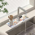 Chrismas Sink Faucet Absorbing Mat Hello Winter Sink Splash Guard Drying Mat for Kitchen Bathroom Faucet Sinkmat 15.5"X5.5"