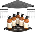 2 Pack Corner Shower Shelves Load Capacity 40 lbs 304 Stainless Steel Shower Corner Shelf Will not Rust 8in Shower Shelf for Inside Shower Matte Black Drilling Installation