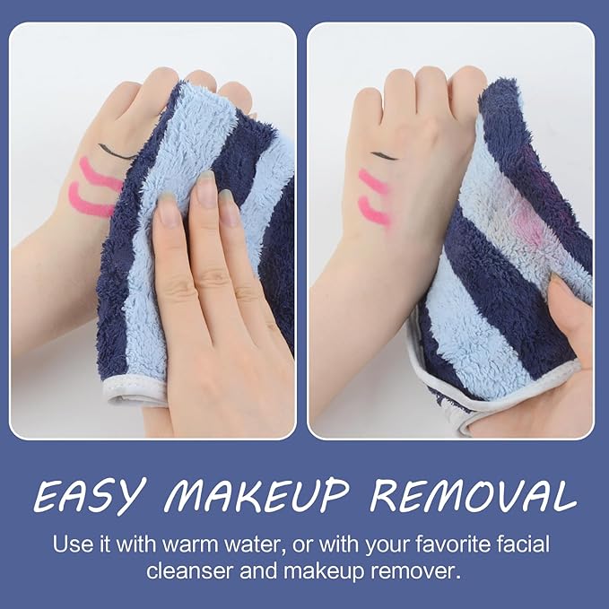 SINLAND Microfiber Facial Cloths Fast Drying Washcloth 12inch x 12inch Absorbent Face Wash Cloth Soft Makeup Remover Cloths