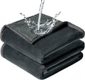 Waterproof Blanket for Couples - Love Blankets Stain Proof, Absorbent, Leakproof, Reversible, Plush Cozy & Washable - Waterproof Couch Cover Ideal for Bed/Couch, Dogs/Cats(82"x82", Gray/Dark Gray)
