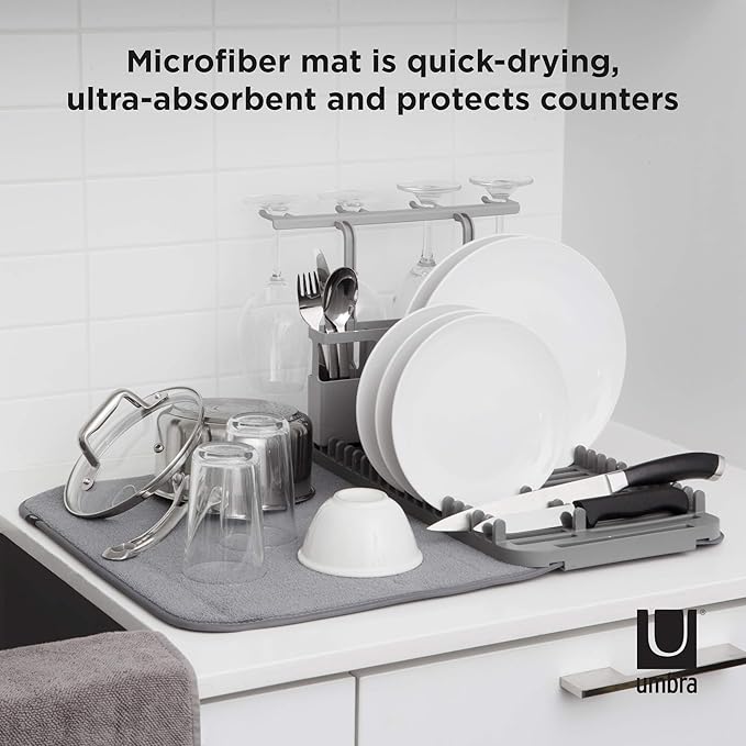 Umbra Udry Dish Rack with Dry Mat