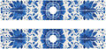 Kitchen Sink Splash Guard 2 PCS 30 Inch Sink Faucet Mat Splash Guard for Bathroom Countertop Water Absorbent Foldable Cuttable Soft Washable Floral Blue and White Tile