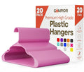 Pink Plastic Hangers 20 Pack– Heavy-Duty Plastic Hangers Slim and Space-Saving, Durable and Lightweight PP with Non-Slip Shoulder Notches for Slip Dresses, Suits, Jackets & Camisoles