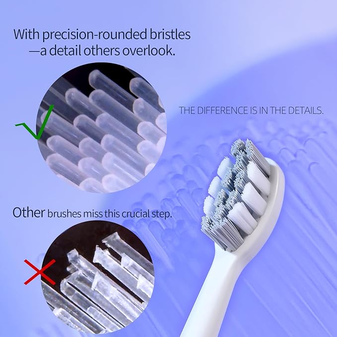CWX Sonic Electric Toothbrush Wireless Fast Charging, 5 Cleaning Modes, 3 Intensity Settings, 60 Days Battery Life, 2 Min Smart Timer, 4 Brush Heads & Travel Case IPX7 Waterproof