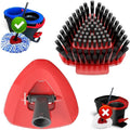 Small Spin Mop Replace Head Base + Scrub Brush for O Cedar 2-Tank RinseClean,1 Scrubber Brush and Mop Base Combo Set,Great for Kitchen, Deck, Bathroom and Shower Floor Scrubber