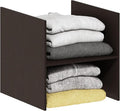 Furinno Cubicle Cube Insert, H-Shelf Cube Organizer, Fits into Furinno Extra Thick Cubes, for Organizers and Storage, Black Dark Oak (Does not fit IKEA Kallax Shelving)