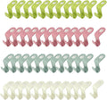 48 PCS Multi-Color Plastic Space-Saving Hanger Hook for Clothes, Accessories(4 Colors Mixed)
