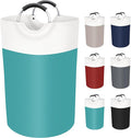 BlissTotes 75L Laundry Basket, Freestanding Laundry Hamper, Collapsible Dirty Clothes Hamper, Waterproof Fabric with Foam Protected Aluminum Handles for College, Dorm, Family (Green)