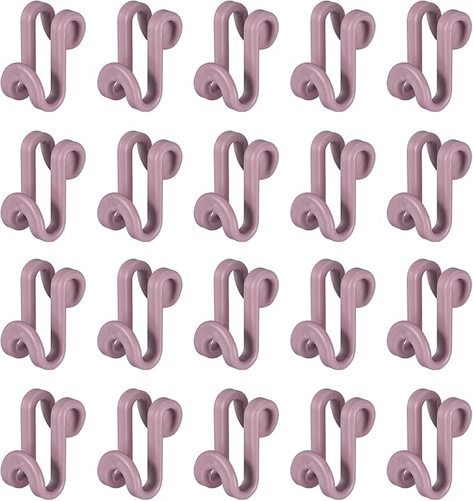uxcell Clothes Hanger Connector Hooks, 30Pcs - ABS Hanger Hooks, Hanger Extender Hooks, Hanger Hooks Space Saver for Closet (Wine Red)
