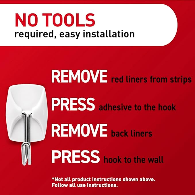 Command Small Wire Toggle Hooks, 32 Count, and 48 Strips, Damage Free Hanging Wall Hooks with Adhesive Strips, No Tools Required for Hanging, Organization and Storage, Holds up to 0.5 lb