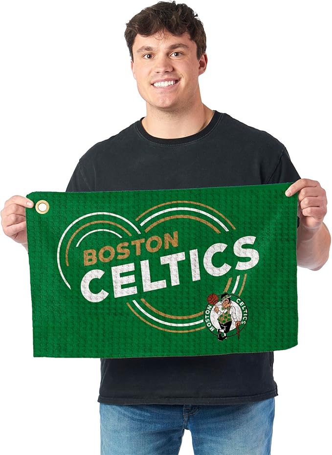 Northwest NBA Golf Towel – Official Licensed Microfiber Waffle Fabric, Absorbent 16x25 in Club Cleaning Accessory
