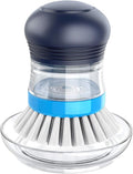 MR.SIGA Soap Dispensing Palm Brush Storage Set, Kitchen Brush with Holder for Pot Pan Sink Cleaning, 1 Set