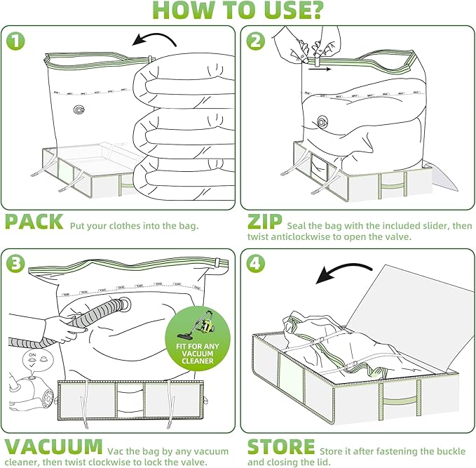 TAILI Under Bed Comforters Storage Container, Save 80% Space, Large Capacity Foldable Under Bed Storage Box for Quilts Pillow Blankets Linen, , 41" x 17.7" x 6", Jumbo Comforters Vacuum Storage Bag
