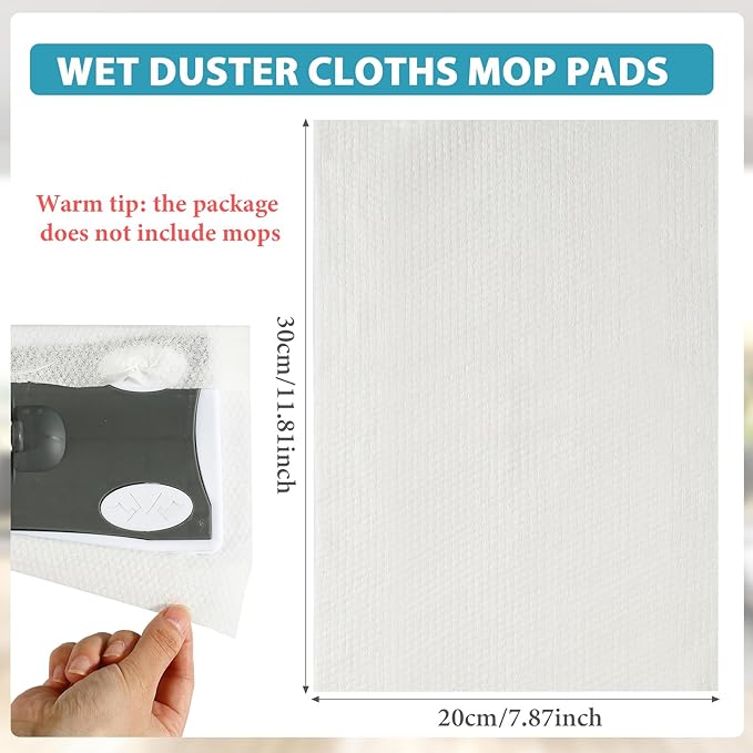 Wet Mop Pads Refills for Floor Cleaning Sweeper Wet Refills Disposable moist Mopping Cloth Wipes for Wood Hardwood Tile(160 Pcs)